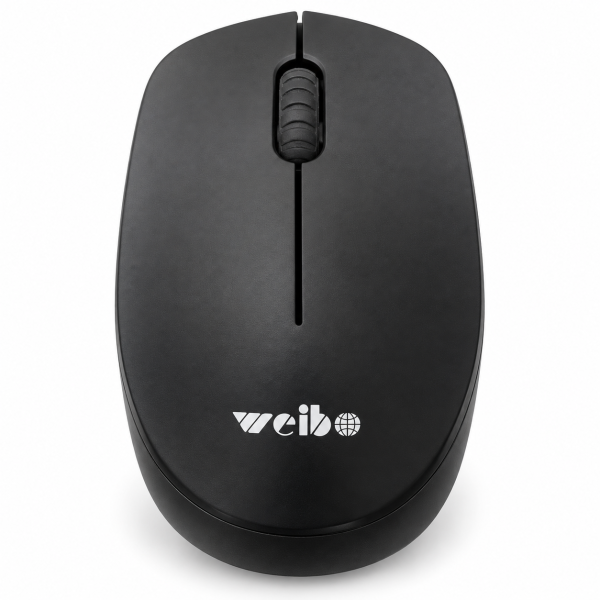 Weibo WB-8012 — Conjunto Teclado Português e Rato Sem Fios 2,4 GHz Preto