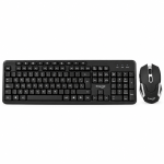 Deepsmile DS-31048 — Teclado Espanhol e Rato Sem Fios 2,4 GHz Preto