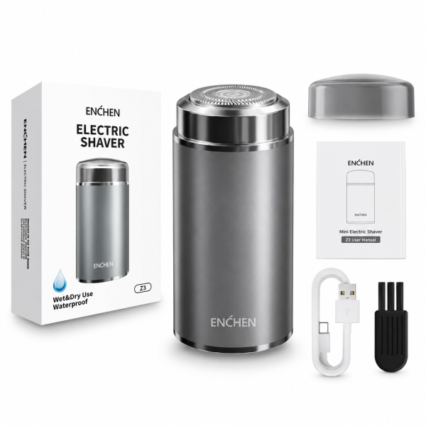 Máquina de Barbear Portátil ENCHEN Z3 – Prateada