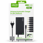 Carregador Universal Green Lyca G-1269 45W para Portáteis — 8 Pontas