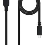Cabo USB 2.0 3A Nanocable USB - C/M > USB - A/M 1 M Preto