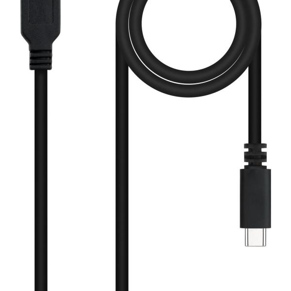 Cabo USB 2.0 3A Nanocable USB - C/M > USB - A/M 1 M Preto