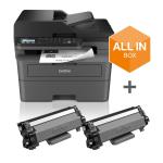 Impressora Laser Multifunções Monocromática MFC - L2827DWXL (Preto) - BROTHER
