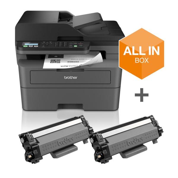Impressora Laser Multifunções Monocromática MFC - L2827DWXL (Preto) - BROTHER