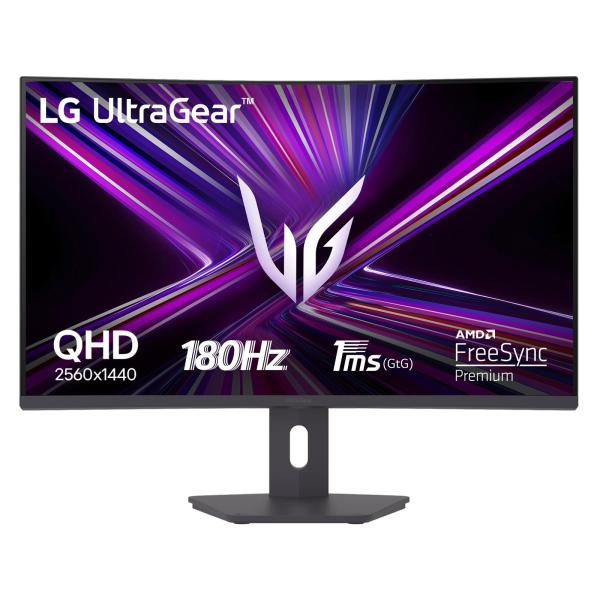 Monitor Gaming Curvo LG UltraGear 32G600A - B 31.5" QHD 1ms 180Hz VA Regulavel em altura Preto