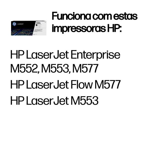 HP 508X Laser cartridge 12500páginas Preto