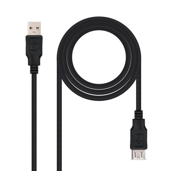 Cabo USB 2.0 Nanocable USB - A M/F 3 M Preto