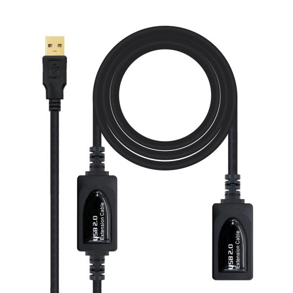 Cabo USB A Macho - USB A Fêmea (15 mts) - Nanocable