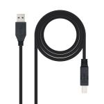 Cabo USB 3.0 Impressora Nanocable USB - A/M > USB - B/M 2 M Preto