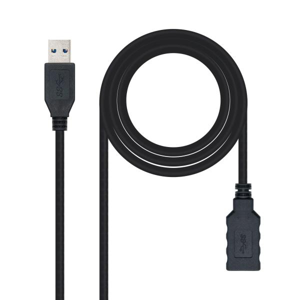 Cabo USB 3.0 Nanocable USB - A M/F 3 M Preto