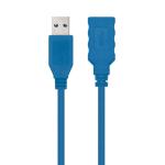 Cabo USB A Macho - USB A Fêmea 3.2 Azul (2 mts) - Nanocable