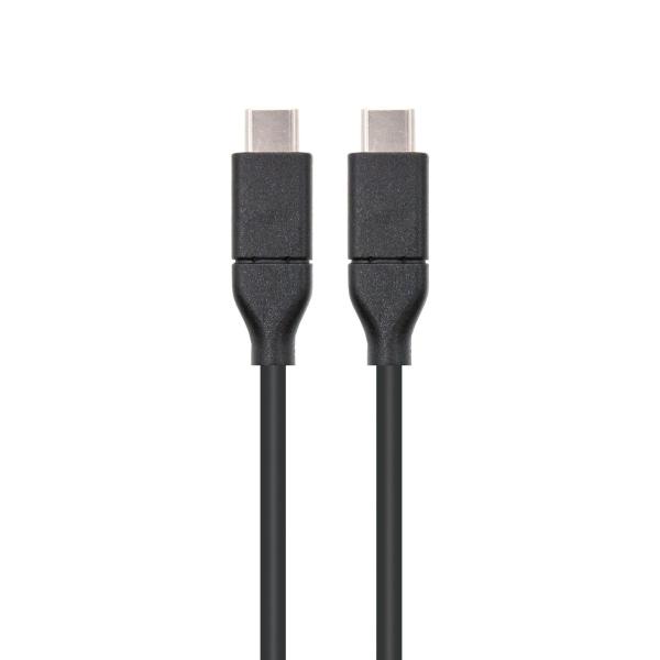 Cabo USB 3.1 GEN2 10Gbps 5A Nanocable USB - C M/M 1.0 M Preto