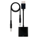 Adaptador Nanocable HDMI M > SVGA/Audio F 10 CM / 1M Preto
