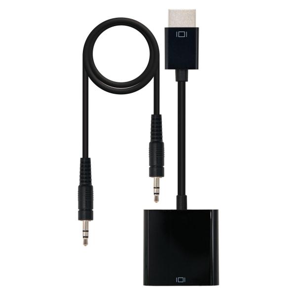 Adaptador Nanocable HDMI M > SVGA/Audio F 10 CM / 1M Preto