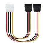Cabo de Alimentação SATA Nanocable 5.25" (Molex 4Pinos) M 2x SATA F 20 CM OEM