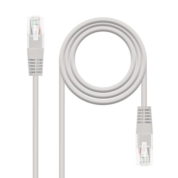 Cabo de Rede RJ45 Cat6e U/UTP Cinzento (5 mts) - Nanocable