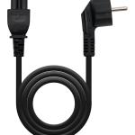 Cabo de Alimentação Trevo Nanocable CEE7 Angular/M - C5/F 1.5 M Preto