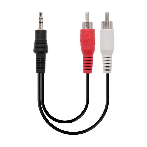 Cabo Jack 3.5mm Stereo Macho - 2x RCA Macho (1,5 mts) - Nanocable