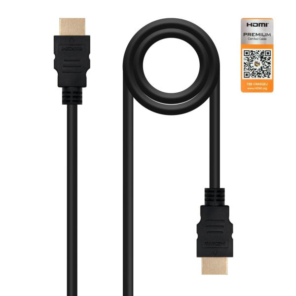 Cabo HDMI V2.0 4K@60Hz 18Gbps / Ethernet Nanocable A M/M 3 M Preto