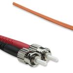 Intellinet Fiber Optic Patch Cable, OM2, ST/ST, 3m, Orange, Duplex, Multimode, 50/125 µm, LSZH, Fibre, Lifetime Warranty, Polybag