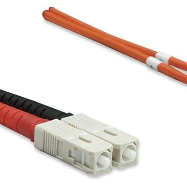 Intellinet Fiber Optic Patch Cable, OM2, SC/SC, 5m, Orange, Duplex, Multimode, 50/125 µm, LSZH, Fibre, Lifetime Warranty, Polybag