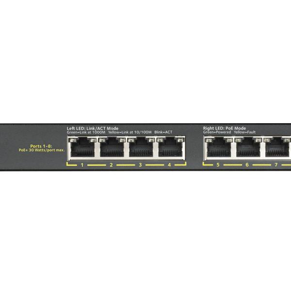 NETGEAR GS308PP Unmanaged Gigabit Ethernet (10/100/1000) Power over Ethernet (PoE) Black