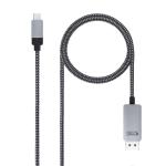 Cabo Conversor Nanocable USB - C/M > DisplayPort/M 1.8 M Preto
