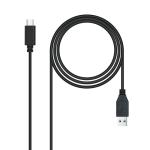 Cabo USB 3.1 Gen2 10Gbps 3A Nanocable USB - C/M > USB - A/M 0.5 M Preto
