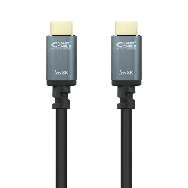Cabo HDMI V2.1 8K Nanocable IRIS A M/M 2 M Preto