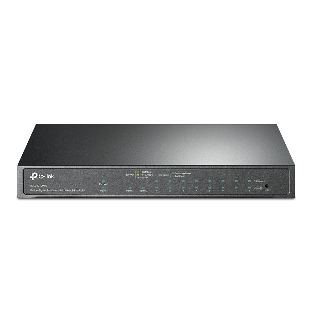 TP - Link TL - SG1210MPE switch de rede Gerido L2 Gigabit Ethernet (10/100/1000) Power over Ethernet (PoE) Preto