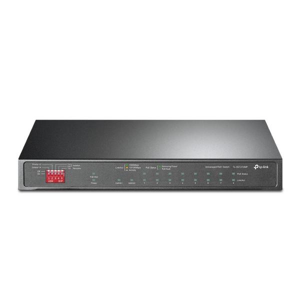 TP - Link TL - SG1210MP switch de rede Nao - gerido Gigabit Ethernet (10/100/1000) Power over Ethernet (PoE) Preto