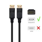 Cabo DisplayPort Ewent EC1406 M/M 8K Ultra HD 1.4 2m Preto