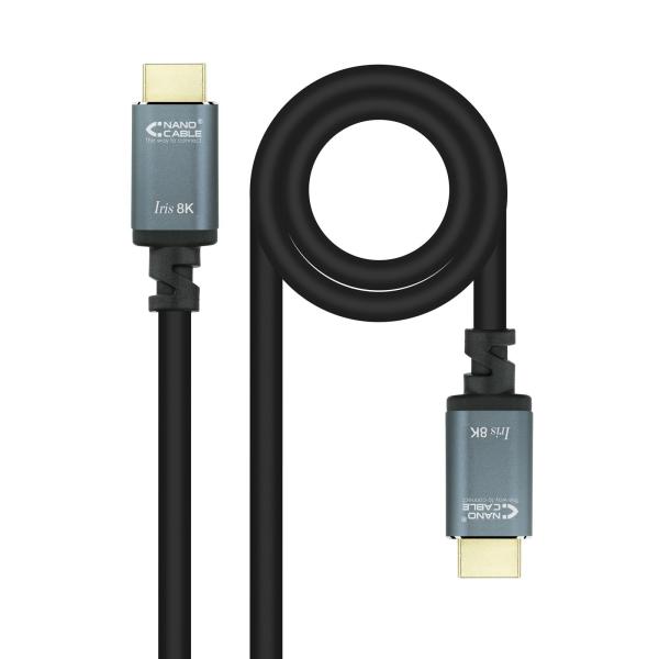Cabo HDMI V2.1 8K Nanocable IRIS A M/M 0.5 M Preto