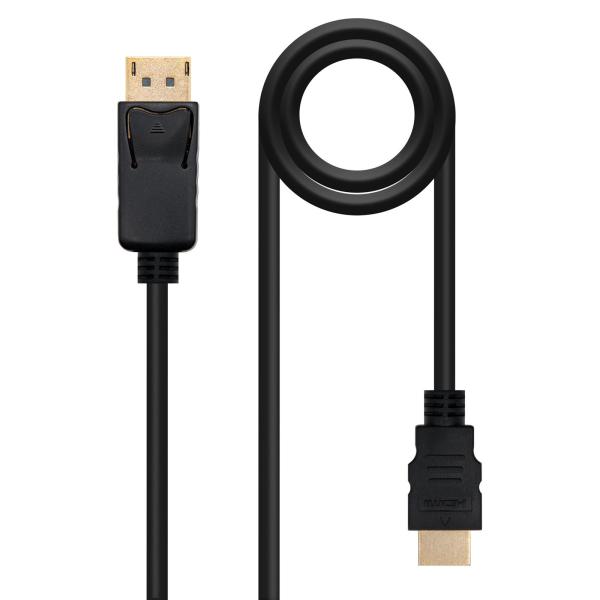 Cabo Conversor Nanocable DisplayPort/M > HDMI/M 0.5 M Preto
