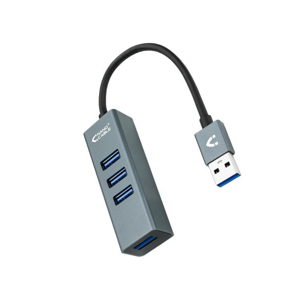 HUB USB 3.0 4 Portas (Cinza) - Nanocable