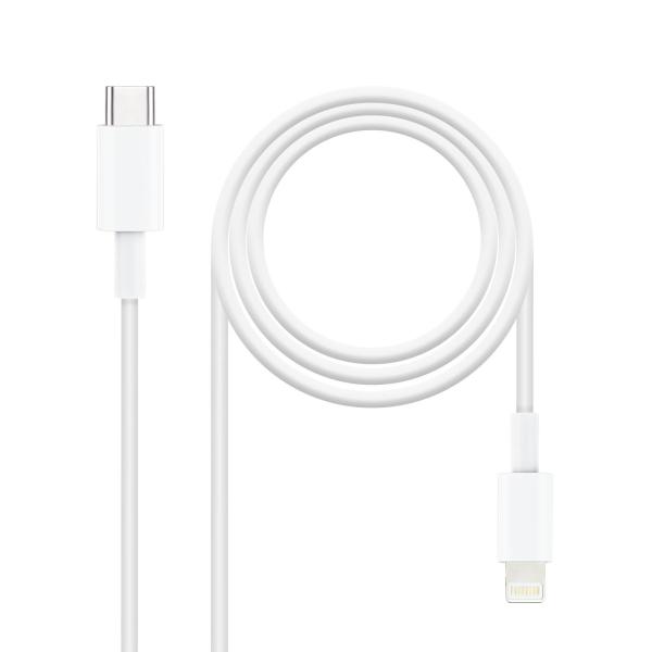 Cabo USB - C Macho - Lightning iPhone Macho (50cm) - Nanocable