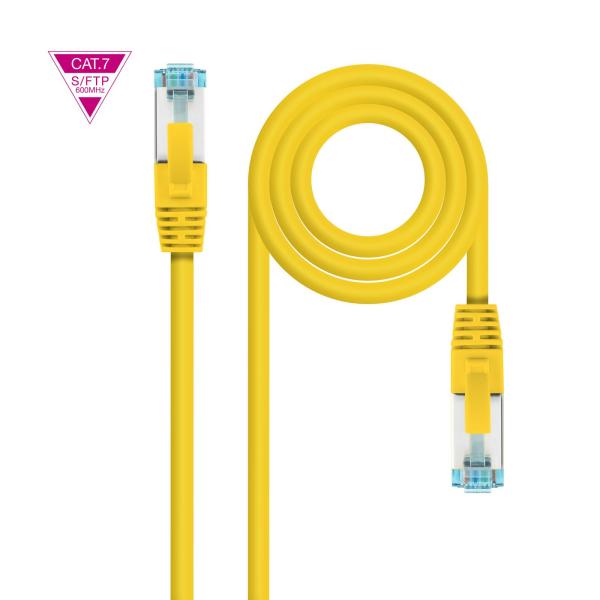 Cabo de Rede RJ45 Cat7 S - FTP AWG26 Amarelo (30cm) - Nanocable