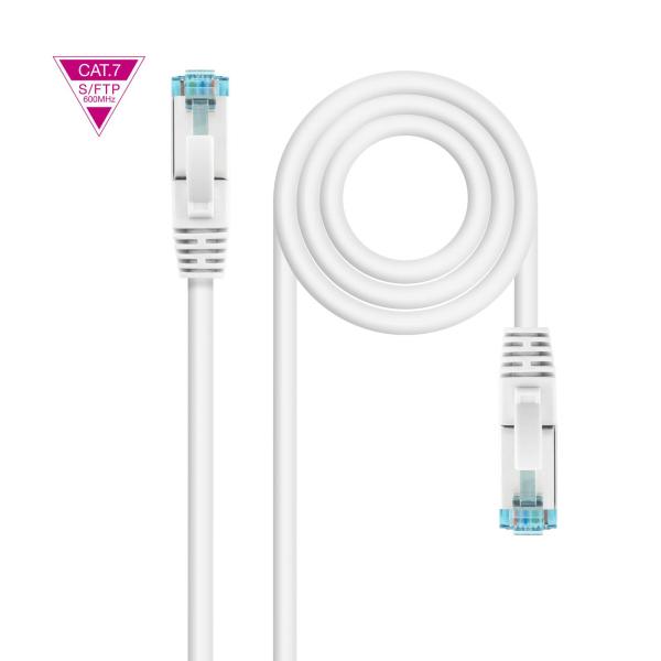 Cabo de Rede Nanocable RJ45 LSZH CAT.7 600MHZ SFTP AWG26 25 CM Branco