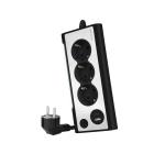 Régua Nanocable 3 Tomadas / 2x USB ( USB - C / USB - A ) Preto
