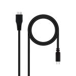 Cabo USB 3.0 Nanocable USB - C/M - Micro USB - B/M 1 M Preto