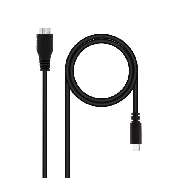 Cabo USB 3.0 Nanocable USB - C/M - Micro USB - B/M 1 M Preto