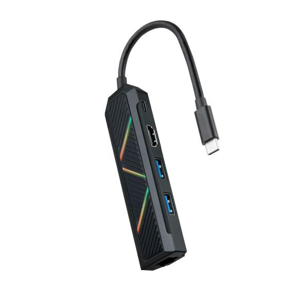 HUB USB - C - USB - C / 2x USB - A / HDMI / RJ45 - Nanocable