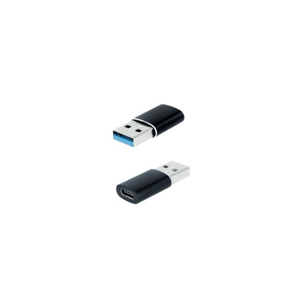 Adaptador USB - A 3.1 Nanocable USB - A/M > USB - C/F Preto