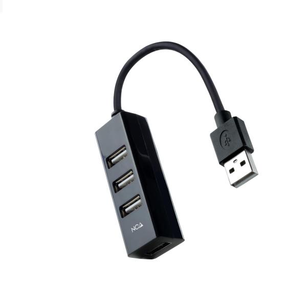 Hub USB 2.0 Nanocable 4x USB 2.0 USB - A/M - USB 2.0/F 15 CM Preto