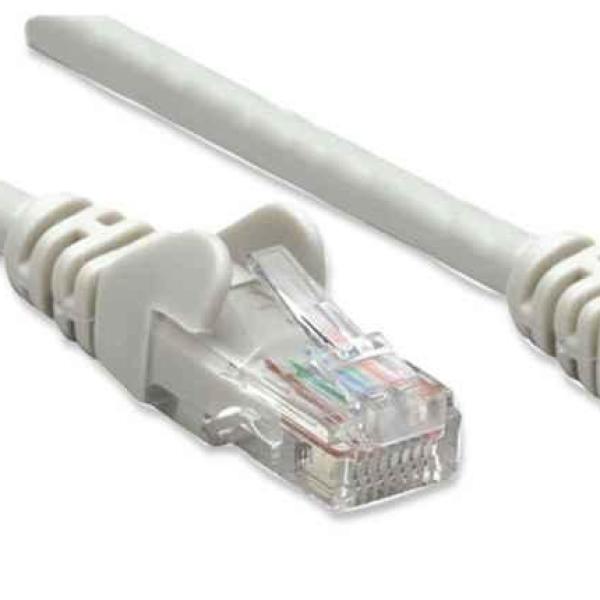 Intellinet Network Patch Cable, Cat5e, 2m, Grey, CCA, U/UTP, PVC, RJ45, Gold Plated Contacts, Snagless, Booted, Lifetime Warranty, Polybag
