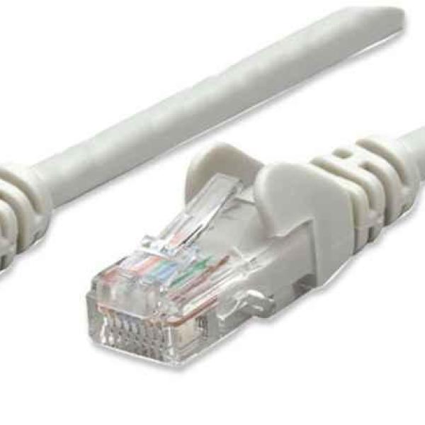 Intellinet Network Patch Cable, Cat6, 1.5m, Grey, CCA, U/UTP, PVC, RJ45, Gold Plated Contacts, Snagless, Booted, Lifetime Warranty, Polybag