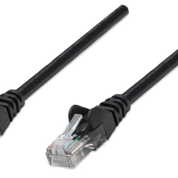 Intellinet Network Patch Cable, Cat6, 5m, Black, CCA, U/UTP, PVC, RJ45, Gold Plated Contacts, Snagless, Booted, Lifetime Warranty, Polybag