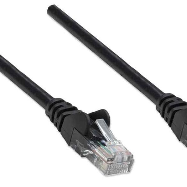 Intellinet Network Patch Cable, Cat6, 5m, Black, CCA, U/UTP, PVC, RJ45, Gold Plated Contacts, Snagless, Booted, Lifetime Warranty, Polybag