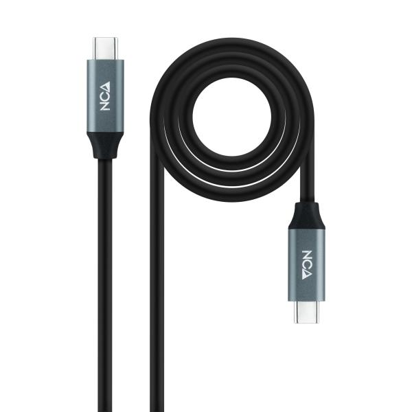 Cabo USB 3.2 Gen2x2 Nanocable 20Gbps 5A/100W 4K@60Hz USB - C M/M 2 M Preto
