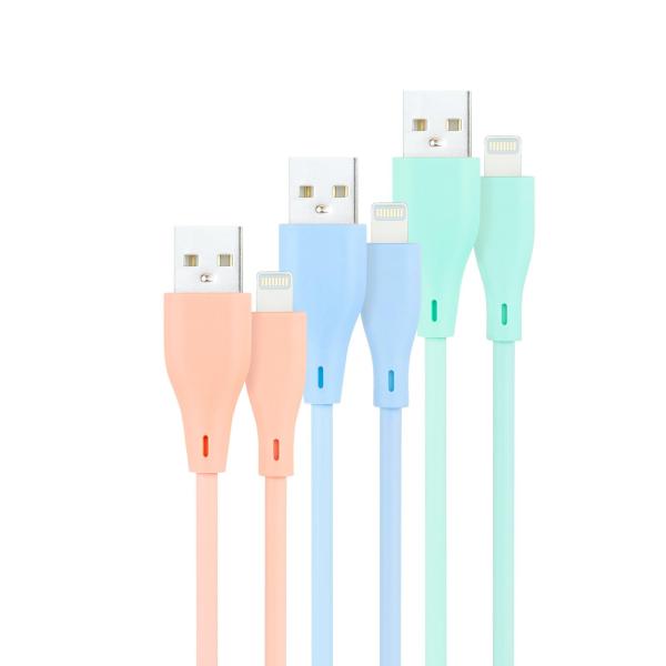 3 Cabos Lightning Macho - USB A Macho (1 metro) - NANOCABLE